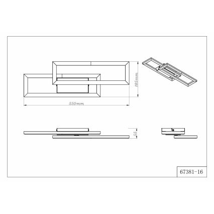 Globo - Oprawa sufitowa LED/16W/230V 3000/4000/6000K
