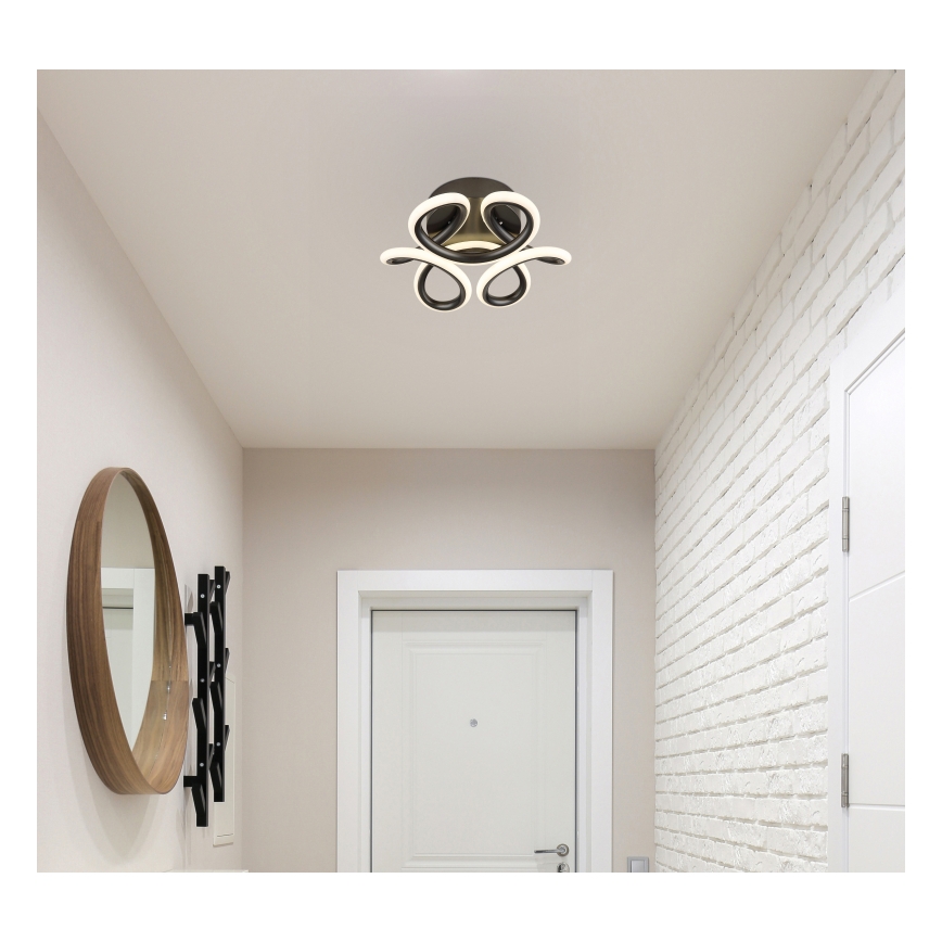 Globo - LED Plafon LED/24W/230V 2700/4000/6000K śr. 26 cm czarny