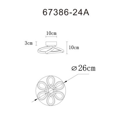 Globo - LED Plafon LED/24W/230V 2700/4000/6000K śr. 26 cm czarny