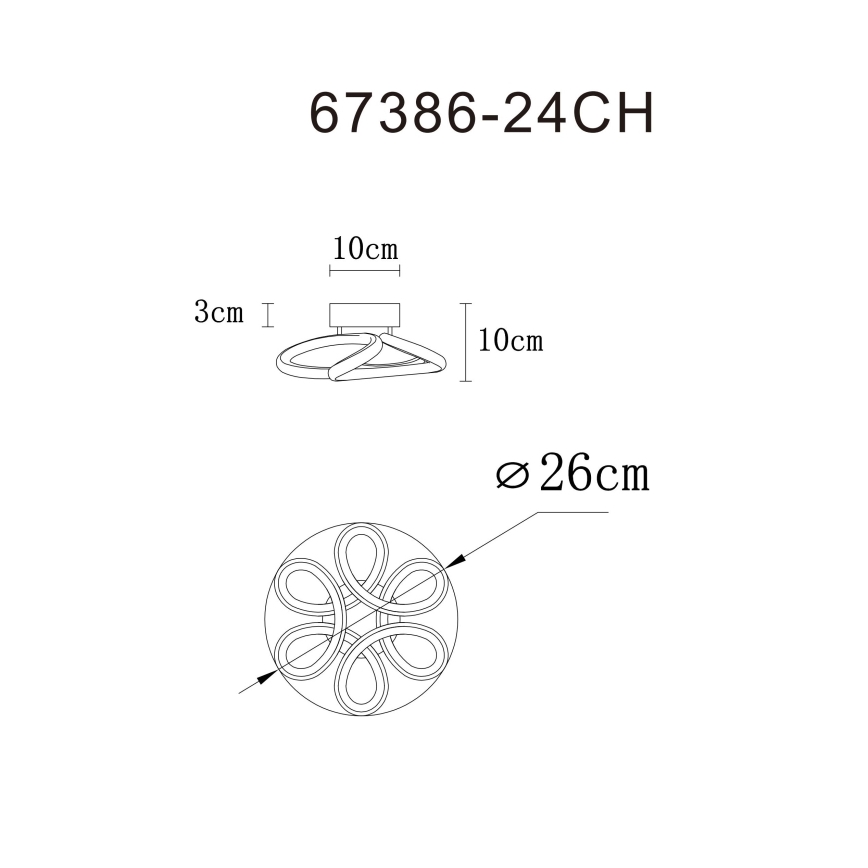 Globo - LED Plafon LED/24W/230V 2700/4000/6000K śr. 26 cm złoty