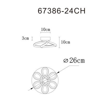 Globo - LED plafon LED/24W/230V 2700/4000/6000K śr. 26 cm złoty