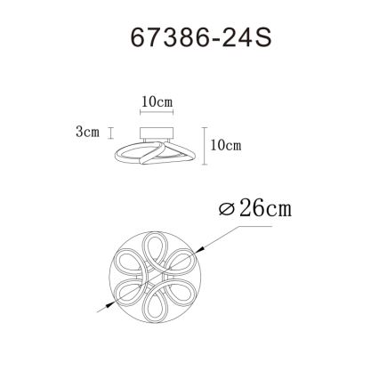 Globo - LED Plafon LED/24W/230V 2700/4000/6000K śr. 26 cm matowy chrom