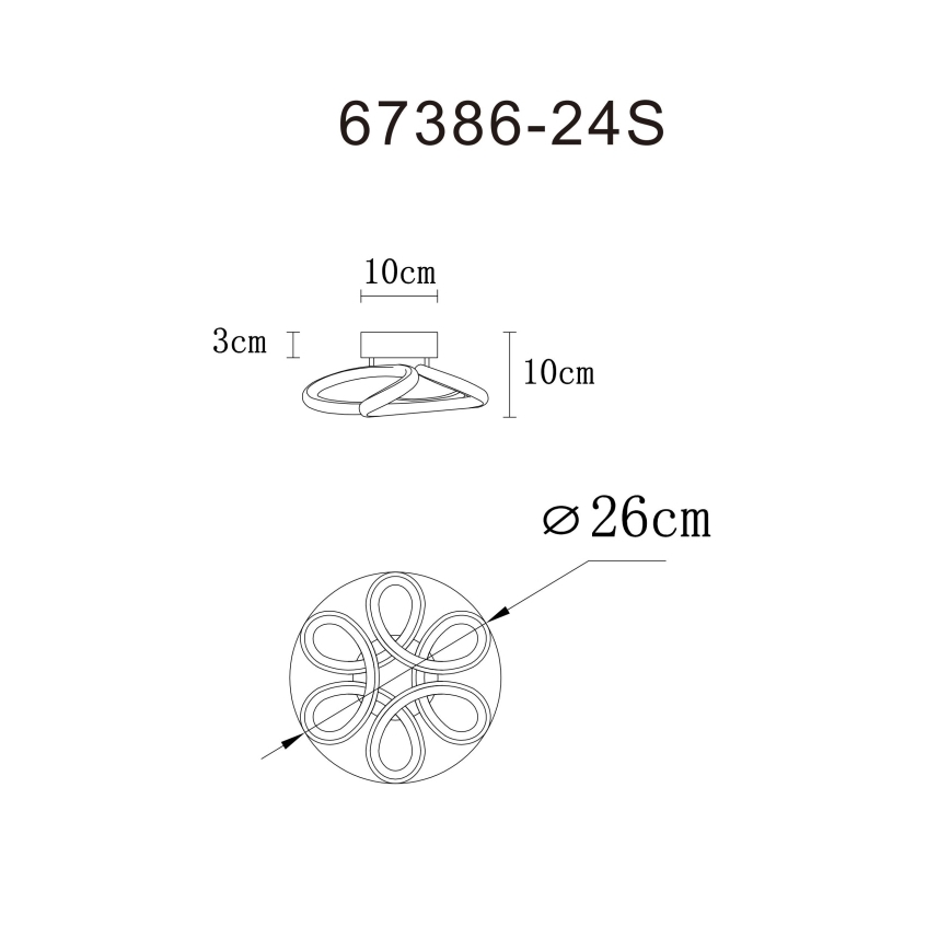 Globo - LED Plafon LED/24W/230V 2700/4000/6000K śr. 26 cm matowy chrom