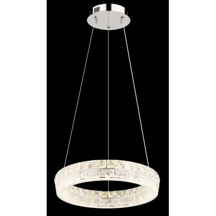 Globo - ściemnialny żyrandol LED na lince LED/24W/230V 2700-6000K przezroczysty + pilot zdalnego sterowania