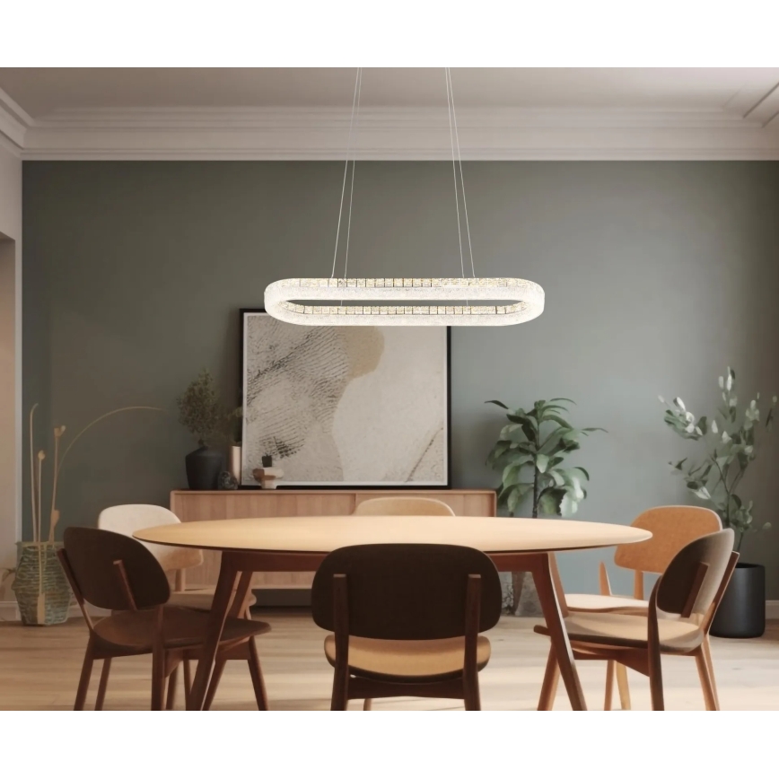Globo - ściemnialna lampa wisząca LED na przewodzie LED/40W/230V 2700-6000K przezroczysta + zdalne sterowanie