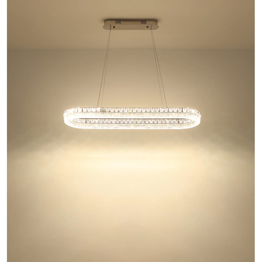 Globo - ściemnialna lampa wisząca LED na przewodzie LED/40W/230V 2700-6000K przezroczysta + zdalne sterowanie