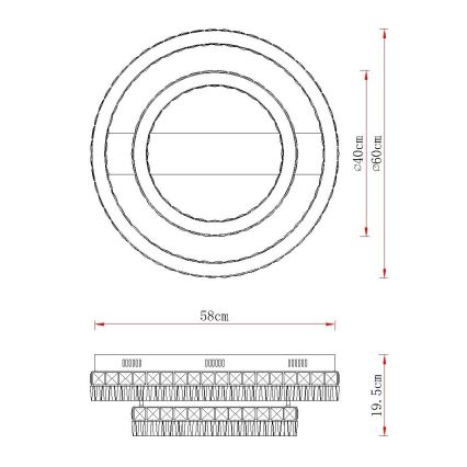 Globo - ściemnialna oprawa sufitowa LED/60W/230V 2700-6000K przezroczysta + pilot zdalnego sterowania