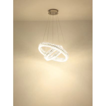 Globo - LED ściemnialny żyrandol na lince LED/72W/230V 2700-6000K przezroczysty + pilot zdalnego sterowania