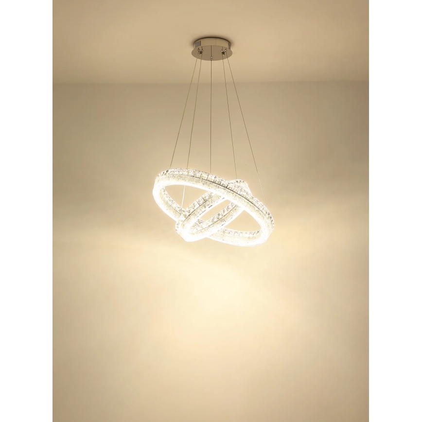 Globo - LED ściemnialny żyrandol na lince LED/72W/230V 2700-6000K przezroczysty + pilot zdalnego sterowania