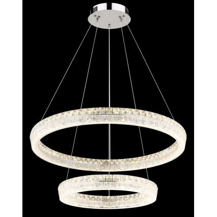 Globo - LED ściemnialny żyrandol na lince LED/72W/230V 2700-6000K przezroczysty + pilot zdalnego sterowania