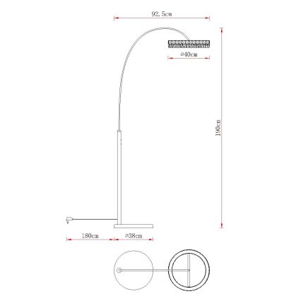 Globo - LED Ściemniana lampa stojąca LED/35W/230V 3000/4000/6000K