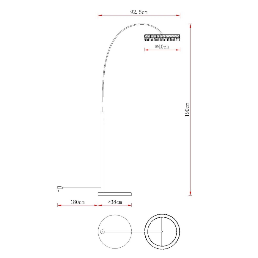 Globo - LED Ściemniana lampa stojąca LED/35W/230V 3000/4000/6000K