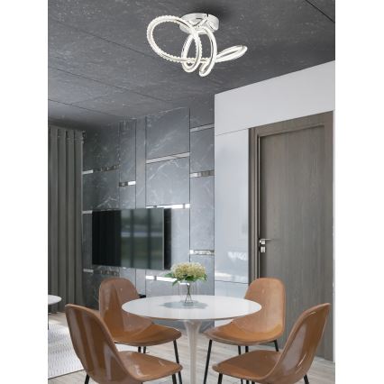Globo - LED ściemnialna lampa sufitowa LED/40W/230V 2700-6000K błyszczący chrom + pilot zdalnego sterowania