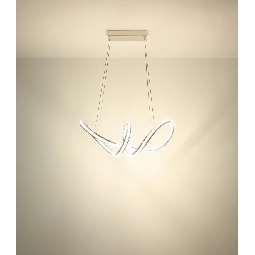 Globo - ściemnialny żyrandol LED na linkach LED/45W/230V 2700-6000K błyszczący chrom + zdalne sterowanie