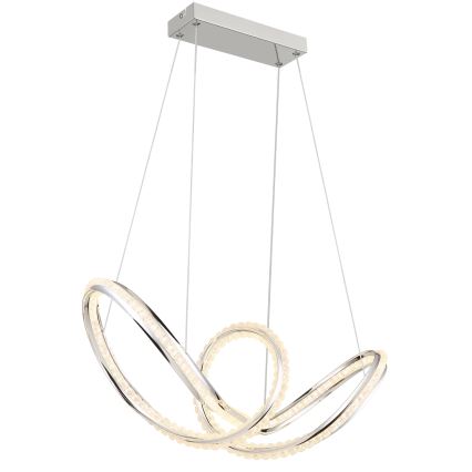 Globo - ściemnialny żyrandol LED na linkach LED/45W/230V 2700-6000K błyszczący chrom + zdalne sterowanie