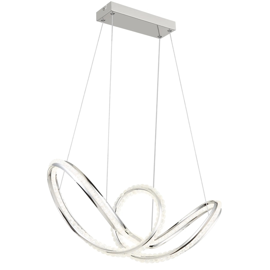 Globo - ściemnialny żyrandol LED na linkach LED/45W/230V 2700-6000K błyszczący chrom + zdalne sterowanie