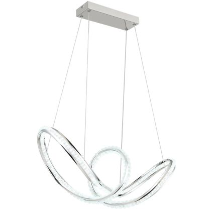 Globo - ściemnialny żyrandol LED na linkach LED/45W/230V 2700-6000K błyszczący chrom + zdalne sterowanie