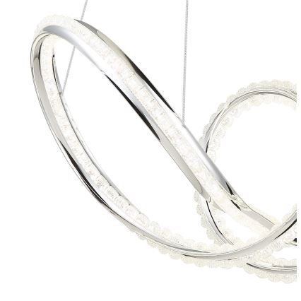 Globo - ściemnialny żyrandol LED na linkach LED/45W/230V 2700-6000K błyszczący chrom + zdalne sterowanie