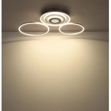 Globo - Lampa sufitowa LED ściemnialna/40W/230V 2700-6500K 57x99,2 cm srebrna + pilot zdalnego sterowania
