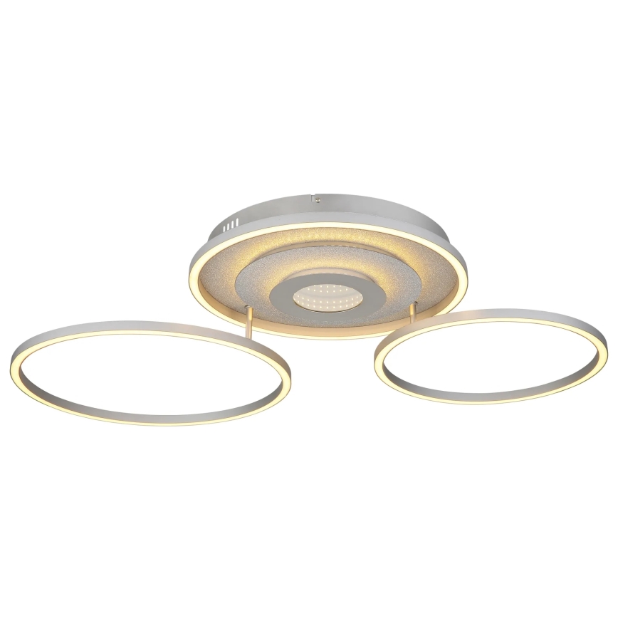 Globo - Lampa sufitowa LED ściemnialna/40W/230V 2700-6500K 57x99,2 cm srebrna + pilot zdalnego sterowania