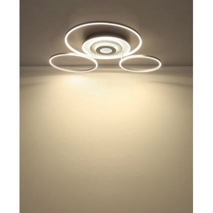 Globo - LED ściemnialna lampa sufitowa LED/60W/230V 2700-6500K 80,8x99,2 cm srebrna + pilot zdalnego sterowania