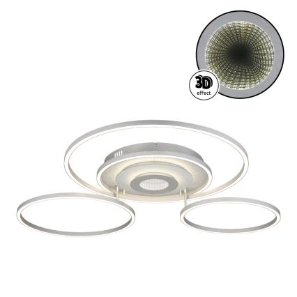 Globo - LED ściemnialna lampa sufitowa LED/60W/230V 2700-6500K 80,8x99,2 cm srebrna + pilot zdalnego sterowania