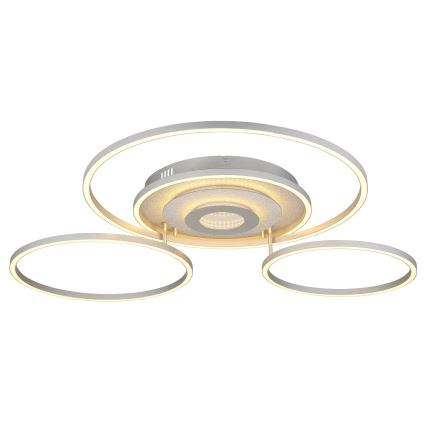 Globo - LED ściemnialna lampa sufitowa LED/60W/230V 2700-6500K 80,8x99,2 cm srebrna + pilot zdalnego sterowania