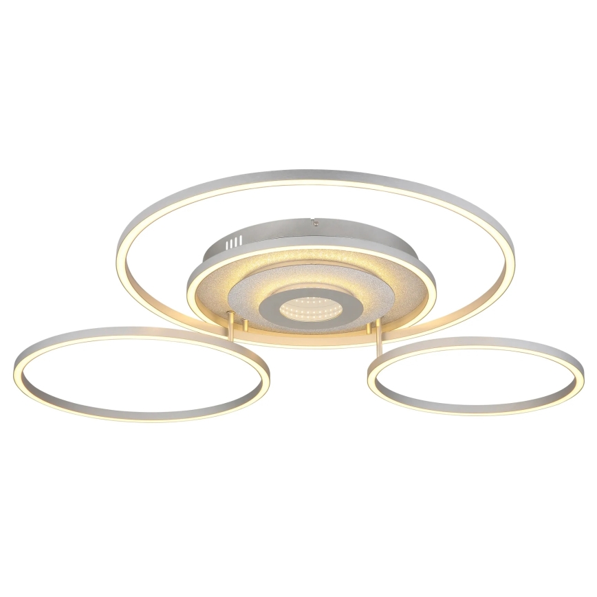 Globo - LED ściemnialna lampa sufitowa LED/60W/230V 2700-6500K 80,8x99,2 cm srebrna + pilot zdalnego sterowania