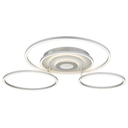 Globo - LED ściemnialna lampa sufitowa LED/60W/230V 2700-6500K 80,8x99,2 cm srebrna + pilot zdalnego sterowania