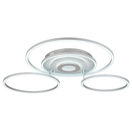 Globo - LED ściemnialna lampa sufitowa LED/60W/230V 2700-6500K 80,8x99,2 cm srebrna + pilot zdalnego sterowania
