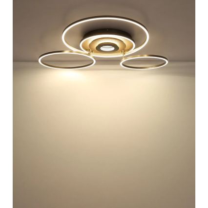 Globo - Ściemnialna oprawa sufitowa LED/60W/230V 2700-6500K 80,8x99,2 cm mosiądz + pilot zdalnego sterowania