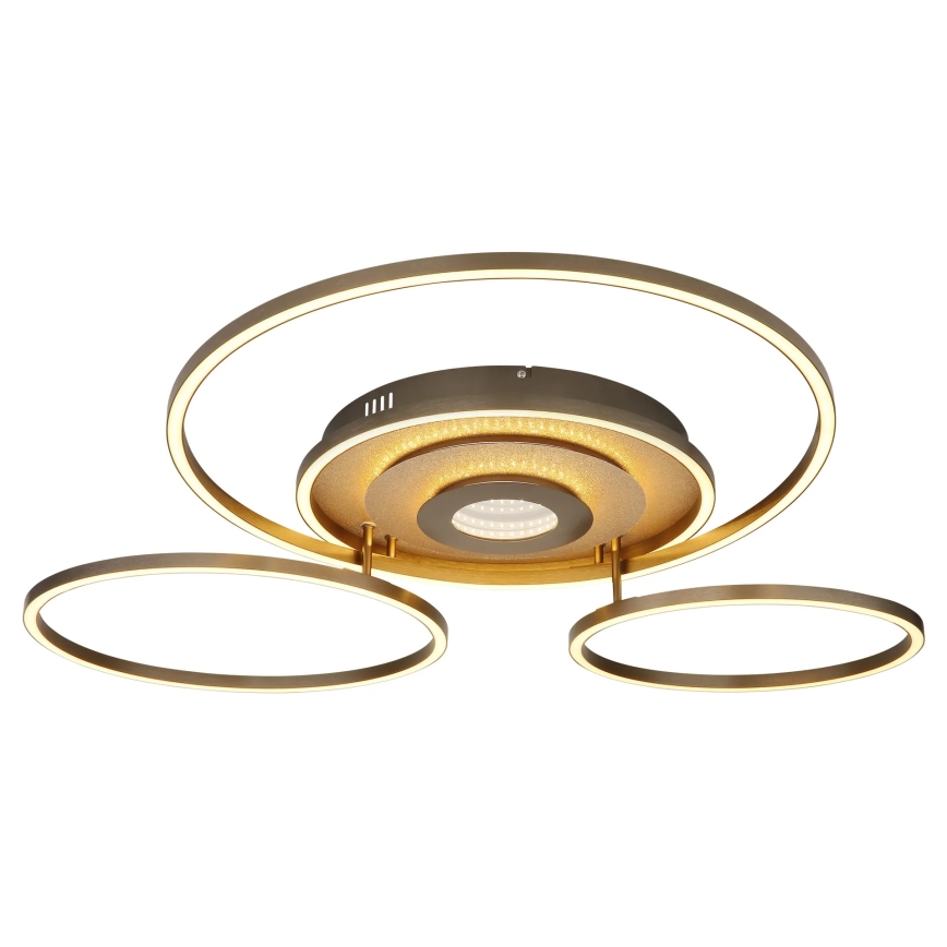 Globo - Ściemnialna oprawa sufitowa LED/60W/230V 2700-6500K 80,8x99,2 cm mosiądz + pilot zdalnego sterowania