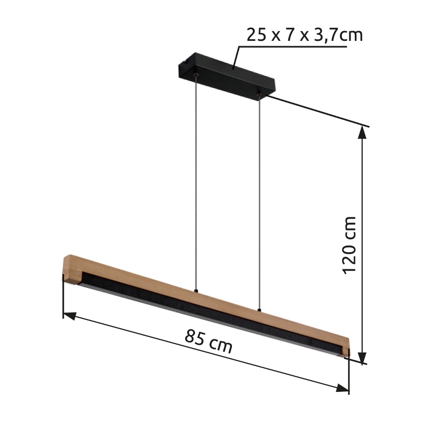 Globo - LED Żyrandol na lince LED/24W/230V