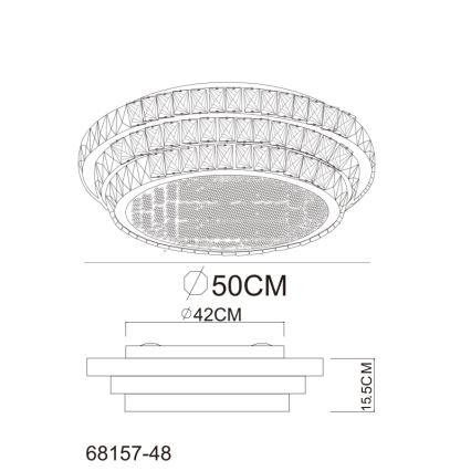 Globo - LED Plafon ściemnialny LED/48W/230V 2700-6000K śr. 50 cm biały + pilot zdalnego sterowania