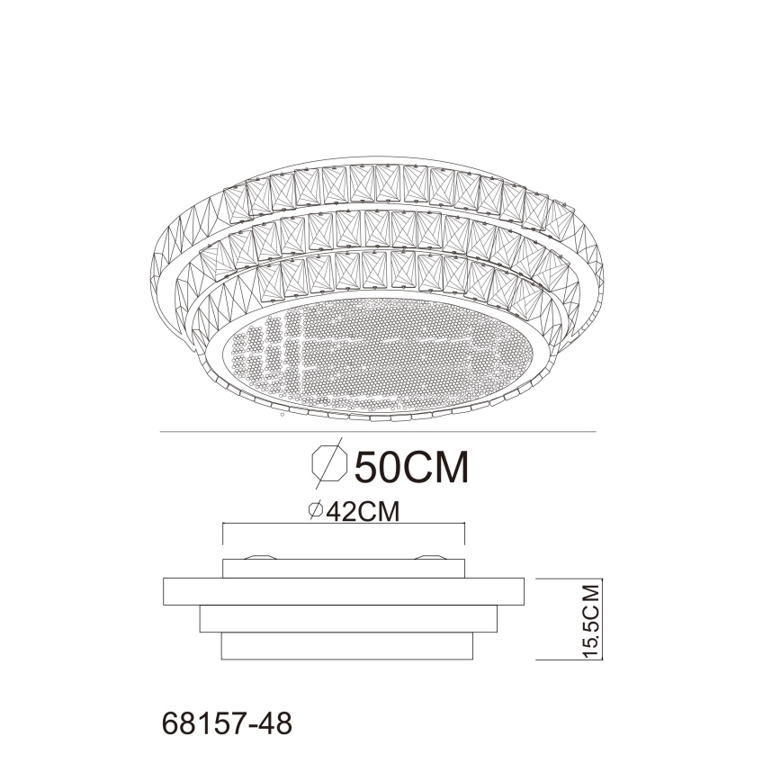 Globo - LED Plafon ściemnialny LED/48W/230V 2700-6000K śr. 50 cm biały + pilot zdalnego sterowania