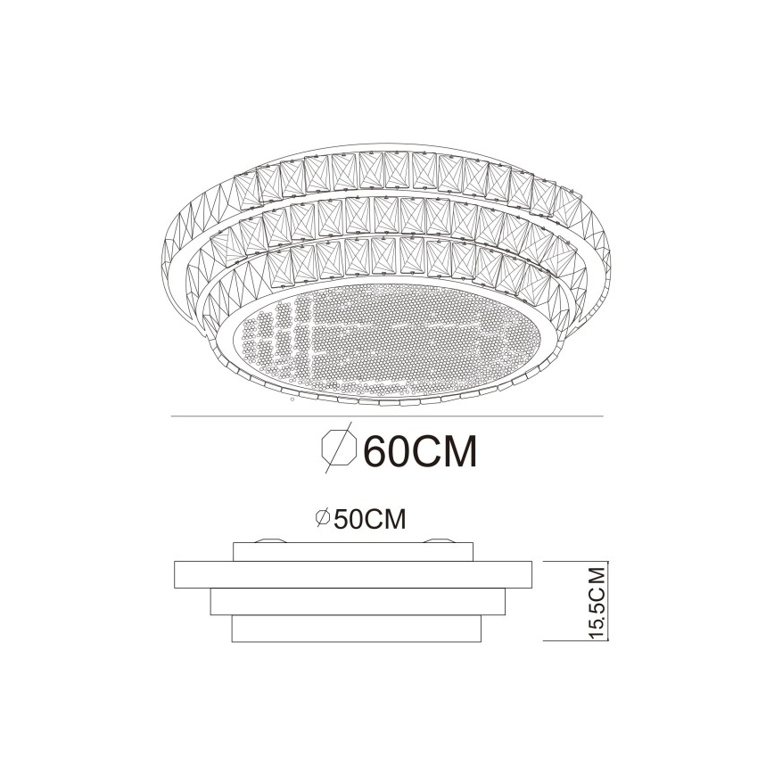 Globo - Ściemnialna lampa sufitowa LED/58W/230V 2700-6000K Ø 60 cm biała + zdalne sterowanie