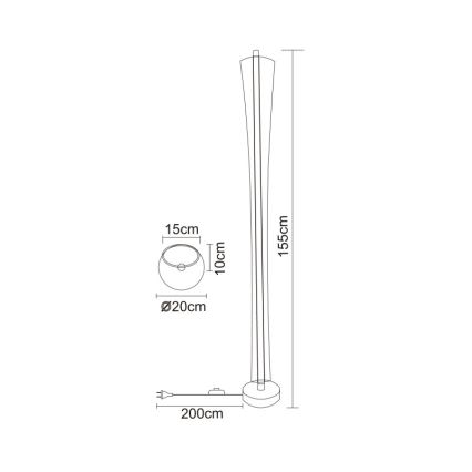 Globo - Lampa stojąca LED/48W/230V 2700/4000/6000K