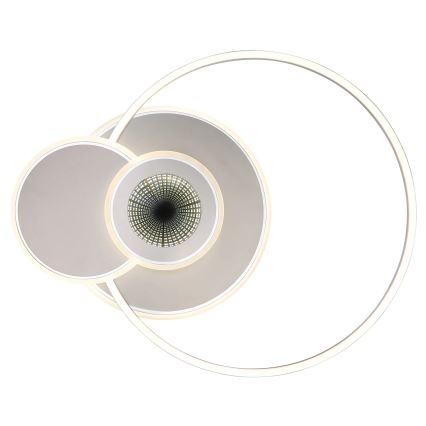 Globo - Ściemnialna lampa sufitowa LED/24W/230V 2700-6500K 45x56 cm srebrna + z pilotem zdalnego sterowania