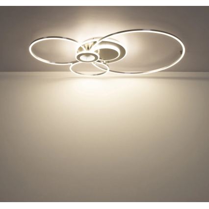 Globo - Ściemnialna lampa sufitowa LED/36W/230V 2700-6500K srebrna + pilot zdalnego sterowania