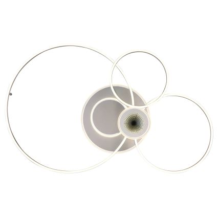 Globo - Ściemnialna lampa sufitowa LED/36W/230V 2700-6500K srebrna + pilot zdalnego sterowania