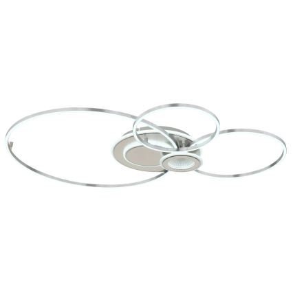 Globo - Ściemnialna lampa sufitowa LED/36W/230V 2700-6500K srebrna + pilot zdalnego sterowania
