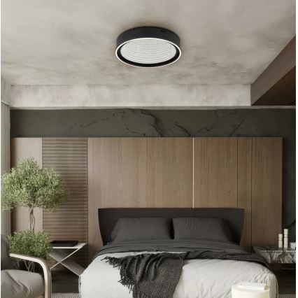 Globo - ściemnialna lampa sufitowa LED/40W/230V 2700-6500K śr. 51,5 cm czarna + pilot zdalnego sterowania