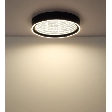 Globo - ściemnialna lampa sufitowa LED/40W/230V 2700-6500K śr. 51,5 cm czarna + pilot zdalnego sterowania