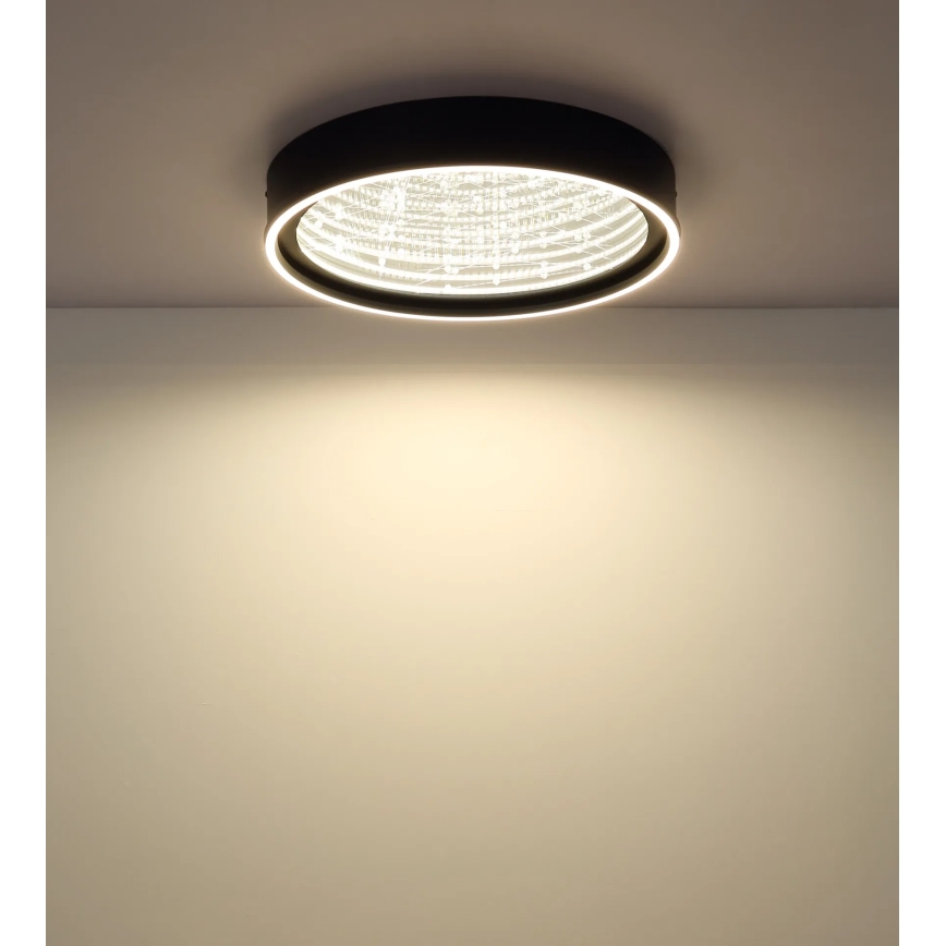 Globo - ściemnialna lampa sufitowa LED/40W/230V 2700-6500K śr. 51,5 cm czarna + pilot zdalnego sterowania
