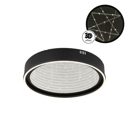 Globo - ściemnialna lampa sufitowa LED/40W/230V 2700-6500K śr. 51,5 cm czarna + pilot zdalnego sterowania