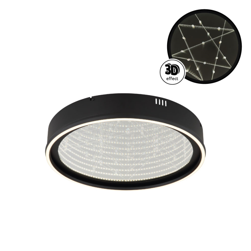 Globo - ściemnialna lampa sufitowa LED/40W/230V 2700-6500K śr. 51,5 cm czarna + pilot zdalnego sterowania