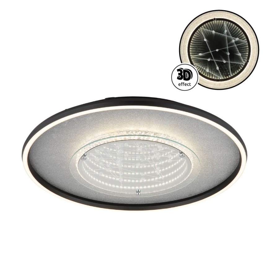 Globo - Oprawa sufitowa LED/40W/230V 3000/4000/6000K śr. 51,5 cm czarna