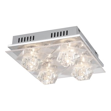 GLOBO 68342-4 - Lampa sufitowa PATRON 4xG4/20W/12V, 12xLED/0,06W/12V, 12xLED/0,06W/12V