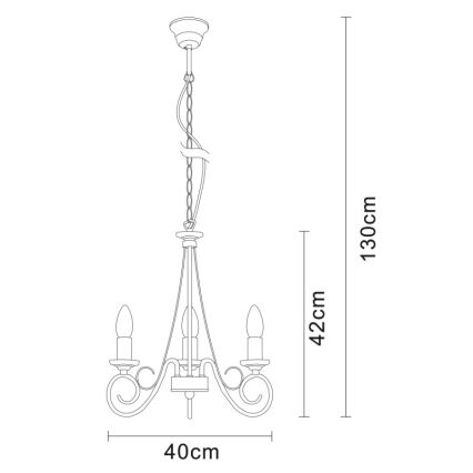 Globo - Lampa wisząca 3xE14/40W/230V