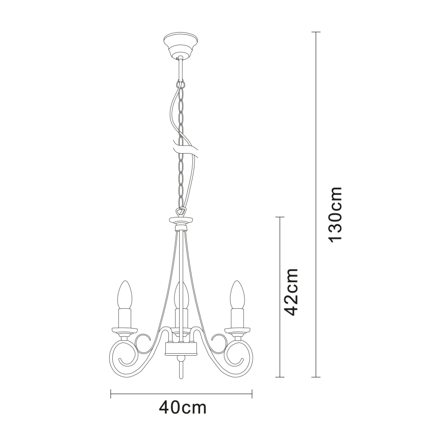 Globo - Lampa wisząca 3xE14/40W/230V